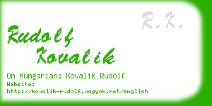 rudolf kovalik business card